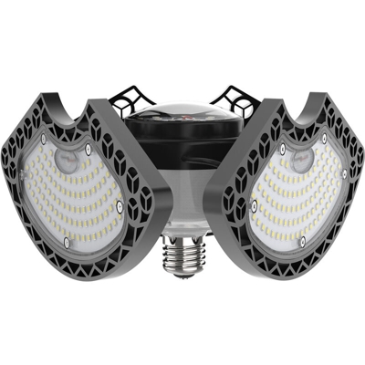 Asupermall - Luci da garage a LED Lampade a soffitto deformabili a LED 50W Lampada a LED 6000LM CRI80 con 3 pannelli regolabili E27 per illuminazione