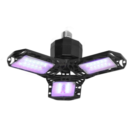 Asupermall - CA 85-265 V 60 W 105 Perline 3 Pannelli deformabili 275NM UVC Garage Luce Pieghevole pieghevole Regolabile 6000-6500K Illuminazione en oferta