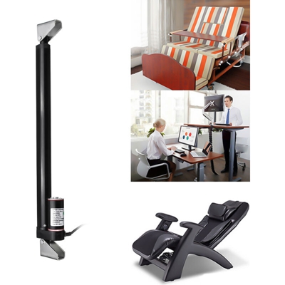 Attuatore lineare 900N Attuatore regolabile Attuatore Tor Attuatore lineare Motore (nero, 400 mm 16 pollici)