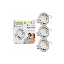 3x Faretto da incasso a LED grado di protezione IP44 ultrapiatto 4W 400 lm 230V (lampadina sostituibile) orientabile a 30Â° calda luce bianca per precio