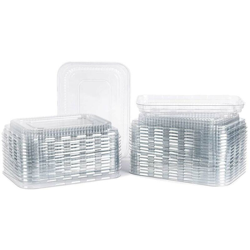 50pz Coperchi in Plastica per Vaschette Alluminio Alimenti Monouso 2 Porzioni precio