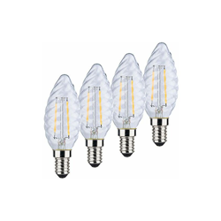 Müller-licht, lampada Retrò a LED, a forma di candela, Vetro, bianco, E14, 2 wattsW, 230 voltsV en oferta