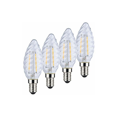 Müller-licht, lampada Retrò a LED, a forma di candela, Vetro, bianco, E14, 2 wattsW, 230 voltsV