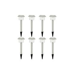 SO1017Â â??Â Set di 8Â luci solari a 2Â LED, bianco/grigio - Xanlite precio