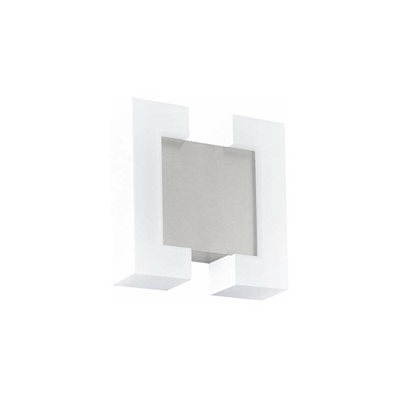 Lampada da parete a LED per esterni Sitia, 2 luci, lampada da parete in acciaio zincato e plastica, colore: nichel opaco, IP44 - Eglo