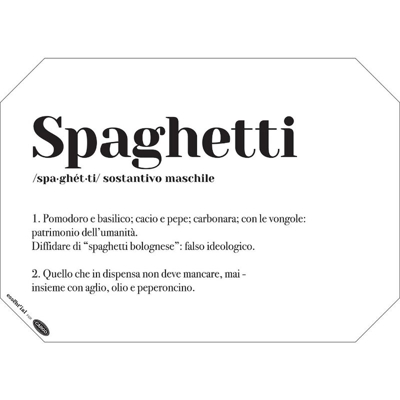 Tovaglietta Dizionario Spaghetti 45X32 Cm