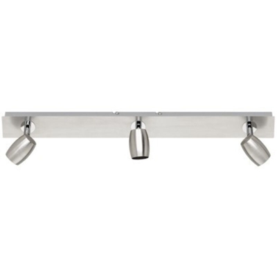 Trio Leuchten Lampada da soffitto GU10, Nickel Satinato, 5 x 54 x 13 cm