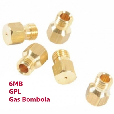 Universale - kit 5 pezzi Ugelli Spruzzi Gas cucina piano cottura passo 6 MB GPL