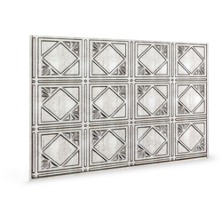 Pannello murale 3D Profhome 3D 705632 Artnouvo Crosshatch Silver goffrato Pannello decorativo con vintage Look lucido argento 1,7 m2 precio