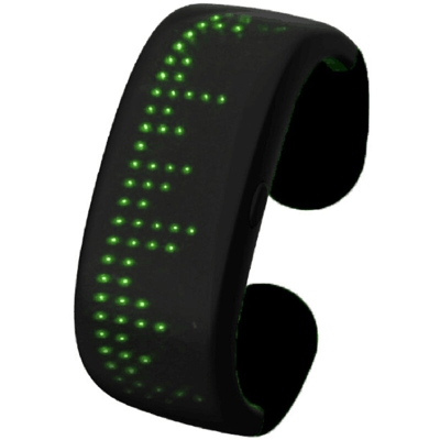 LED Bluetooth APP Control Slap Bracciale LED Display Bracciale adatto per concerti di feste in campeggio sport all'aria aperta,verde