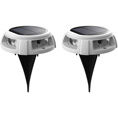 Solare sotterraneo luce colorata luce prato lampada,Nero | 2 pezzi
