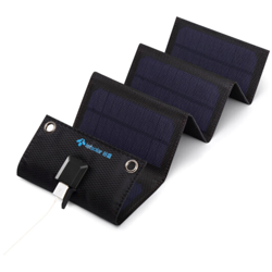 Caricatore solare portatile MS9 Ricarica solare pieghevole IPX4 Campeggio Alimentazione solare per esterno nero Compatibile con telefoni Android precio