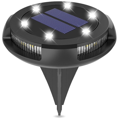 Asupermall - Lampada da prato solare a 10 LED Luce bianca / Mixcolor Luce da esterno in plastica impermeabile per esterni,bianca