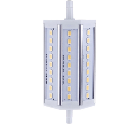 Lampadina lampada 118mm bianco caldo 100-240V sostituzione proiettore per lampada alogena a risparmio energetico di 27 LED 5630 SMD 8W del R7s,bianco