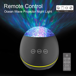 Luce del proiettore a onde oceaniche con telecomando con 8 modalita di illuminazione Luminosita BT Musica Altoparlante regolabile Macchina e supporto en oferta