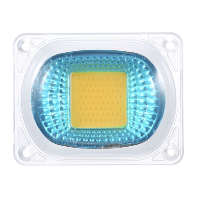 AC220V 50W bianco caldo ad alta potenza 60 * 40mm COB LED Chip luce con kit di illuminazione lente integrata Set per progetto di inondazione,Bianco
