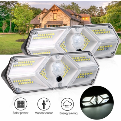 104LED Lampada da parete grandangolare 10M Distanza di rilevamento 120 gradi Angolo di rilevamento 6 Area luminescente,2 PEZZI