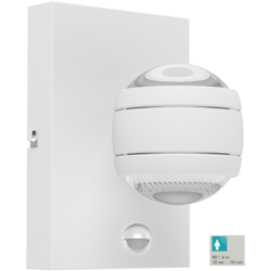 Sesimba 1 - Lampada da parete per esterni a 2 luci, con sensore di movimento, lampada da parete a sensore in acciaio e plastica, IP44 - Eglo precio