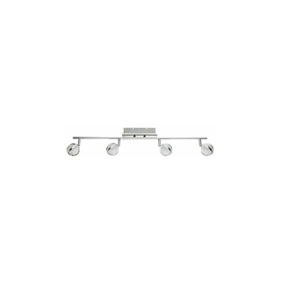WOFI PLAFONIERA, 4Â luci Fulton 4Â x LED/6Â W, 7, 5Â x 19Â x 80Â x diametro 7, 5Â cm, 3000Â K, 500Â lm, classe di consumo energetico A +, cromo