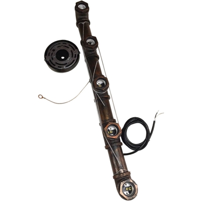 Retro Vintage Personalita Bronzo In Metallo Tubo Tubo A Forma di Goccia Appeso a Sospensione Portalampada Base Luce per 5 E26 Lampadine Room Bar