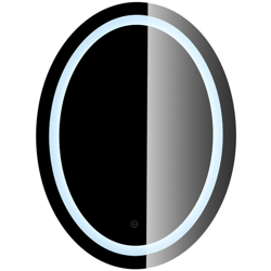 Jeobest - Specchio per il trucco Specchio da parete rotondo + illuminazione a LED e interruttore tattile 80 * 60 * 4,5 cm características