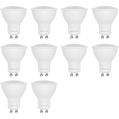 Asupermall - Lampadina intelligente WiFi GU10 10Pcs 5W 450LM 2700K-6500K RGB + CCT Luce regolabile Controllo vocale APP Telecomando,10 pezzi