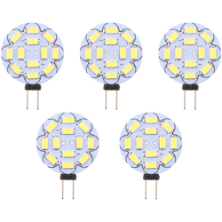 Asupermall - 5Pcs G4 Base 12 Diodo a emissione di luce 5730 Lampada SMD Lampada a risparmio energetico 12VDC,Bianco freddo precio