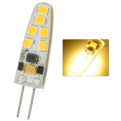 G4 Silicone AC12V 1W SMD2835 12 Lampadina a diodi a emissione luminosa per illuminazione a lampadario Sostituire la lampada alogena (bianco