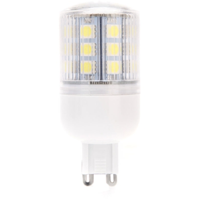 Asupermall - G9 4.5 w di mais di 24 LED SMD 5050 luce lampada lampadina risparmio energetico a 360 gradi Stripe coprire bianco 220-240V,bianco | 4.5