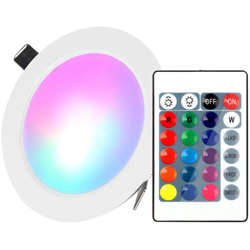Faretto da incasso a LED da 12W con telecomando IR Faretto da soffitto a 16 colori e 4 modalita lampeggianti Dimmerabile RGBW che cambia colore,Luce precio