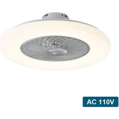 Ventilatore a soffitto moderno con telecomando a 3 colori Luce 3 velocita Vento 60 cm Ventilatori a soffitto 110 V Illuminazione a LED per camera da