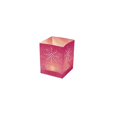 1729 - Lanterna luminosa a forma di sacchetto, modello Maya, misura media, colore: Fucsia - Skylantern Original