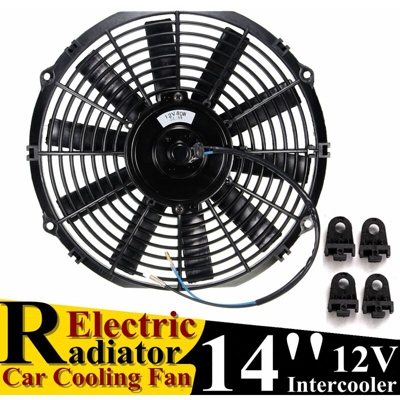 Ventola Universale per Radiatore Raffreddamento Elettrico 12V 80V 2100 RPM 14 "