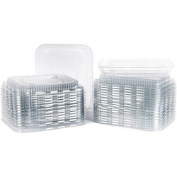 50pz Coperchi in Plastica per Vaschette Alluminio Alimenti Monouso 1 Porzione en oferta