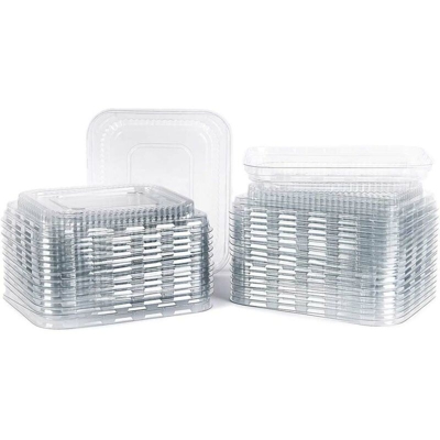 50pz Coperchi in Plastica per Vaschette Alluminio Alimenti Monouso 1 Porzione