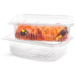 Vaschette in Plastica 100pz Contenitore Monouso Alimenti con Coperchio 750cc en oferta
