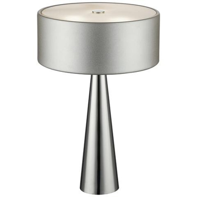 I-HEMINGUAY / L SIL - Lampada da tavolo con fusto dalla forma originale e paralume silver 28 watt G9
