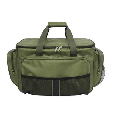 Borsa da pesca: poliestere impermeabile, multifunzionale, verde oliva, borsa portaoggetti, borsa tote, tracolla.