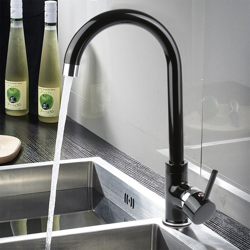 Jeobest - NUOVO Rubinetto da cucina nero Rubinetto monocomando per lavello precio