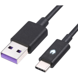 Cavo di ricarica rapida da USB-A a TYPE-C da OD3.5mm 1.2m / 3.94ft con indicatore luminoso di tensione in uscita,Nero | 1,2 m en oferta