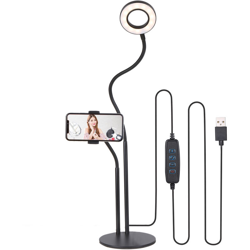 DC5V 15W 24 LED 3.5 pollici R-ing Selfie Light Lampada tonda per fotocamera Lampada alimentata tramite USB A 3 livelli Luminosita regolabile características