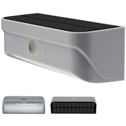 Lampada da parete solare 1W Controllo della luce Nero / Grigio / Blu / Arancio,Grigio scuro en oferta