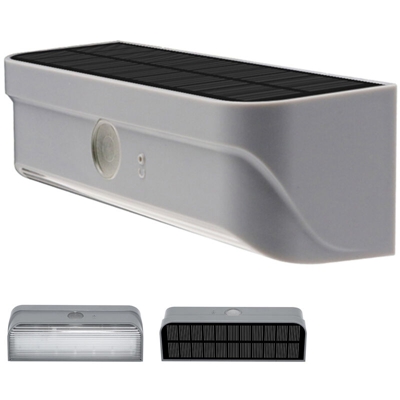 Lampada da parete solare 1W Controllo della luce Nero / Grigio / Blu / Arancio,Grigio scuro