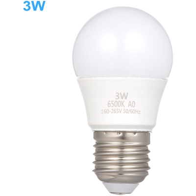 Asupermall - Lampadina LED AC160-265V Una lampadina E26 / E27 6500K della lampada della sostituzione della luce di alluminio coperta di plastica