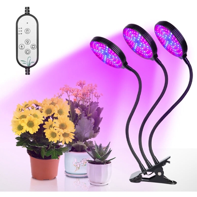 Asupermall - Lampada da coltivazione a LED regolabile per piante da interno con spettro rosso e blu chiaro per piante da interno 5 livelli