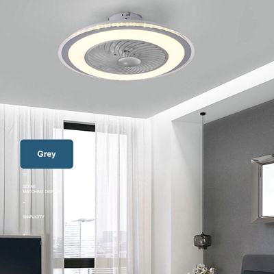 Lampada moderna per ventilatore a soffitto con telecomando Luce a 3 colori 3 velocita Vento 60 cm Ventilatori a soffitto 220V Illuminazione a LED per