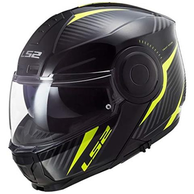 , Casco Modulare De Moto, Scope Skid, Xs, Nero Giallo