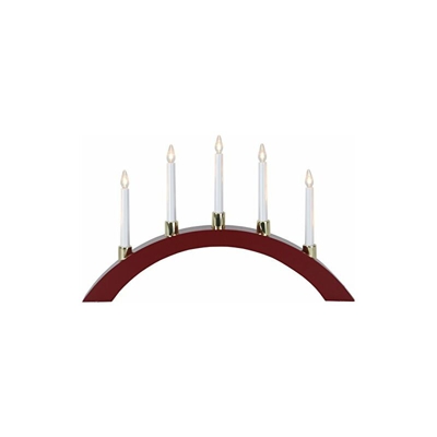 260Â â??Â 55, LED Arco'Halla, 5Â LED, luce bianca calda, legno, E10, rosso, 6.0Â x 55.0Â x 33.0Â cm - Star