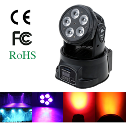 75W 5 LED DMX512 Controllo del suono Auto rotante 10/15 Canali Colori Cambiare la testa Luce mobile Fase Wash Wash per la discoteca KTV Club Party en oferta
