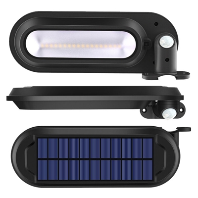 Proiettore ad energia solare 18 luci solari a LED Rotazione di 180 gradi IP65 Impermeabile luci di sicurezza esterne per casa, giardino, prato,Nero |